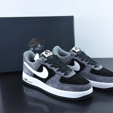 Nike Air Force 1 Low ’07 麂皮 暗黑灰配色 空军一号低帮休闲板鞋货号:NT9966-336