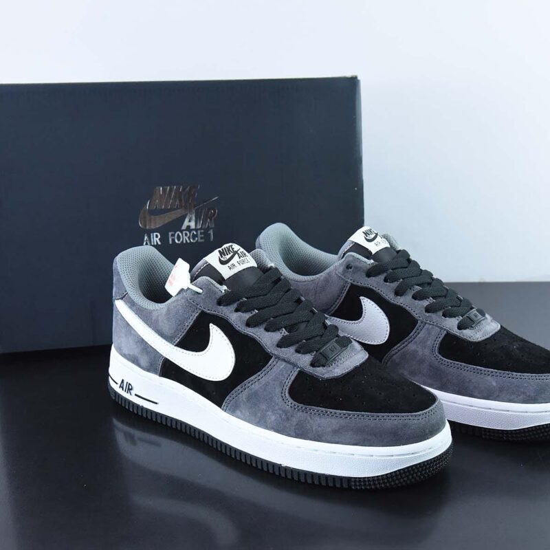 Nike Air Force 1 Low ’07 麂皮 暗黑灰配色 空军一号低帮休闲板鞋货号:NT9966-336