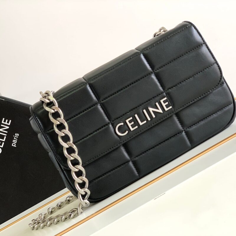 CELINE赛琳MATELASSÉ MONOCHROME绗缝羊皮革链条肩背包111273