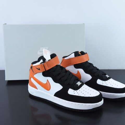 Nike Air Force 1 Mid '07 黑橙 配色中帮空军一号休闲板鞋 货号:UT1192-006