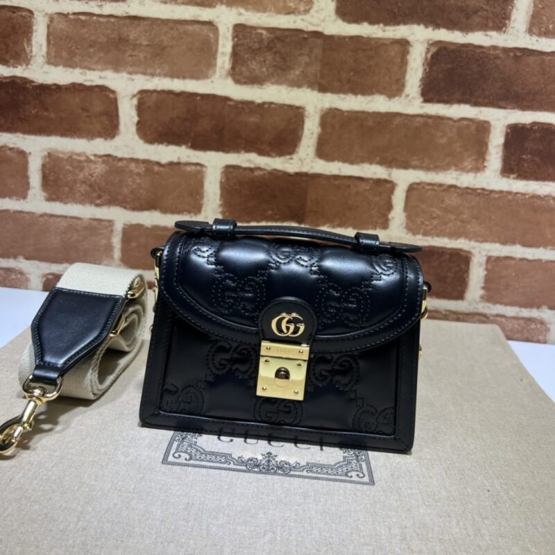 GUCCI古驰GG Matelassé皮革小号手提包724499