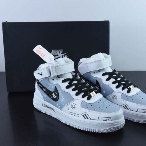 Nike Air Force 1 MID’07 黑白灰空军一号中帮休闲板鞋 货号:CW2288-115