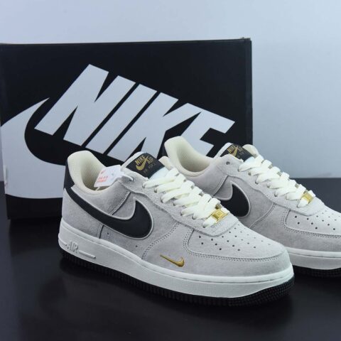Nike Air Force 1 Low ’07 小勾黑麂皮 空军一号低帮货号:KK5636-810