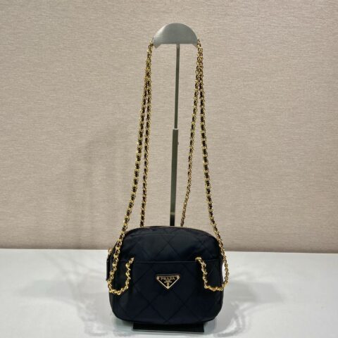PRADA普拉达Vintage中古链条菱格流浪包1BD632