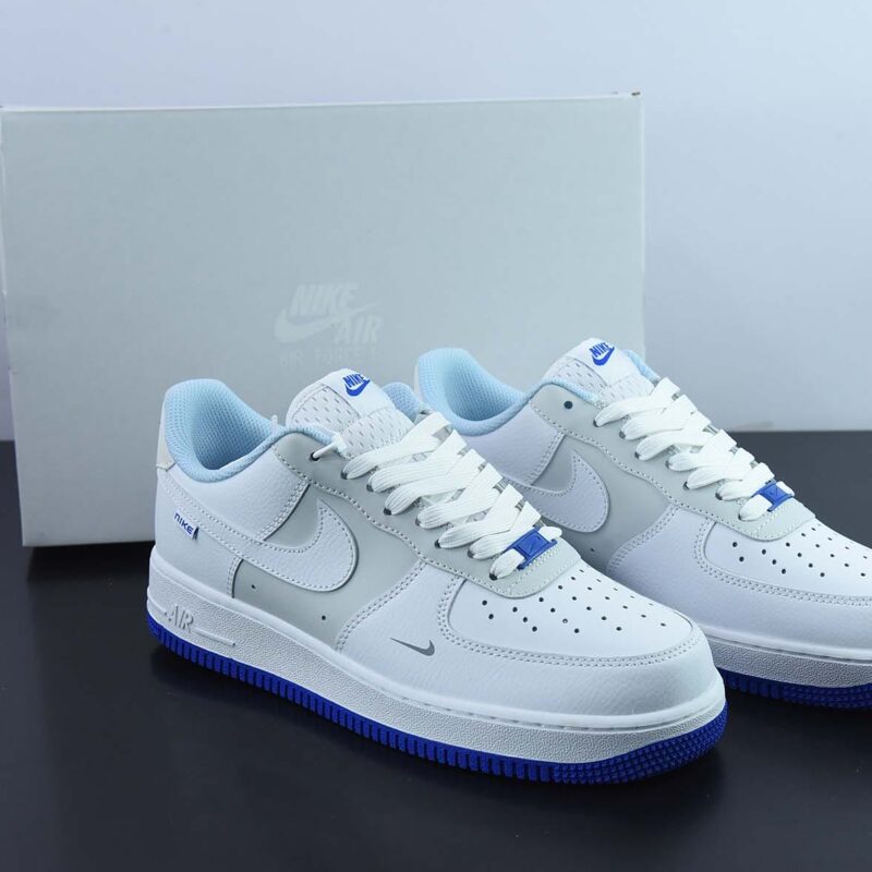 Nike Air Force 1 AF1 空军一号/低帮 白灰蓝 货号：FB1844-111
