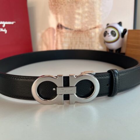 Ferragamo菲拉格慕 牛皮经手工男士3.5cm腰带