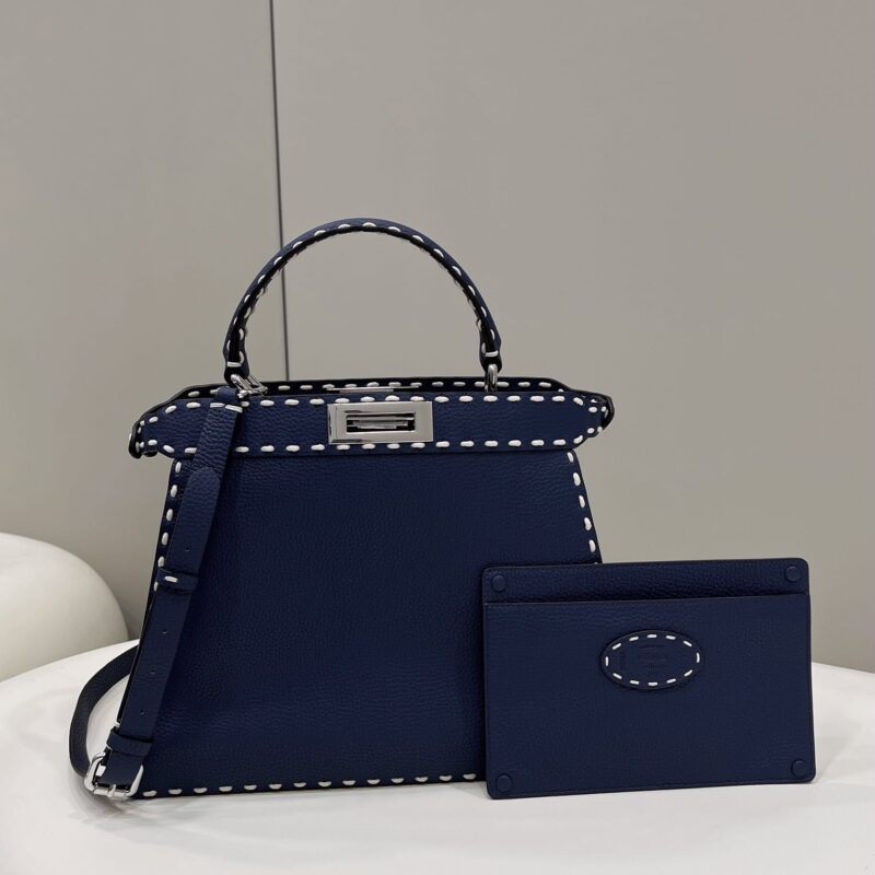 FENDI芬迪独家定制小牛皮PEEKABOO中号手袋80013L