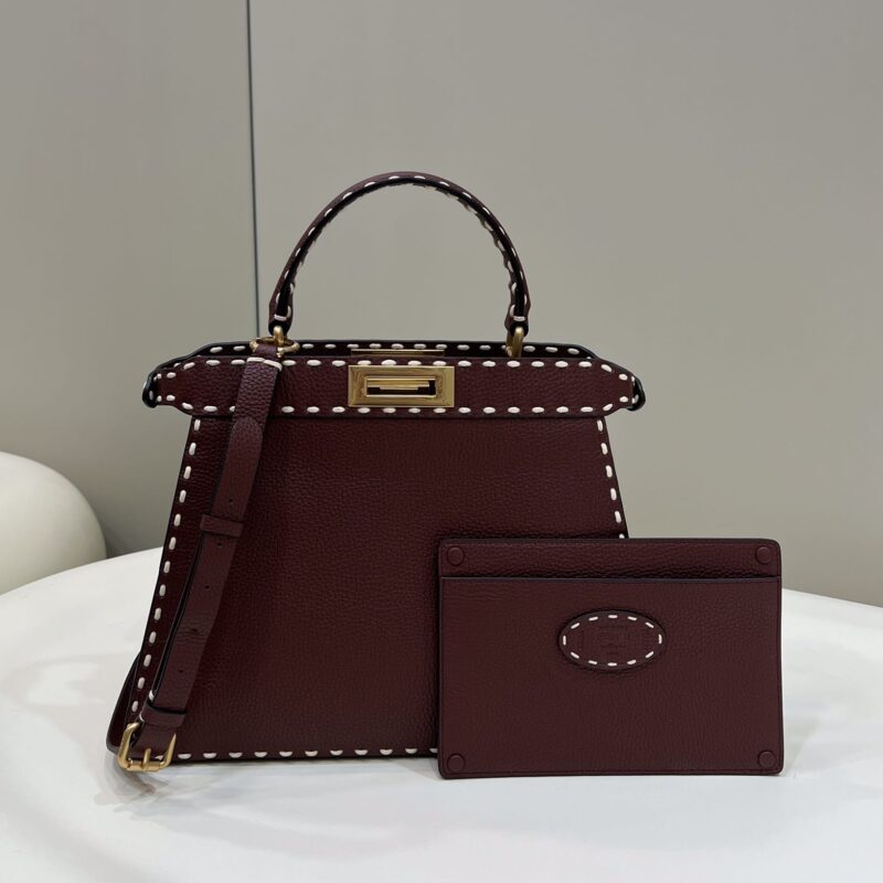 FENDI芬迪独家定制小牛皮PEEKABOO中号手袋80013L