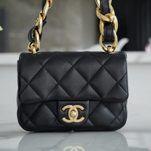 CHANEL CF 17CM Mini方胖子粗链条cf腋下包 AS3213