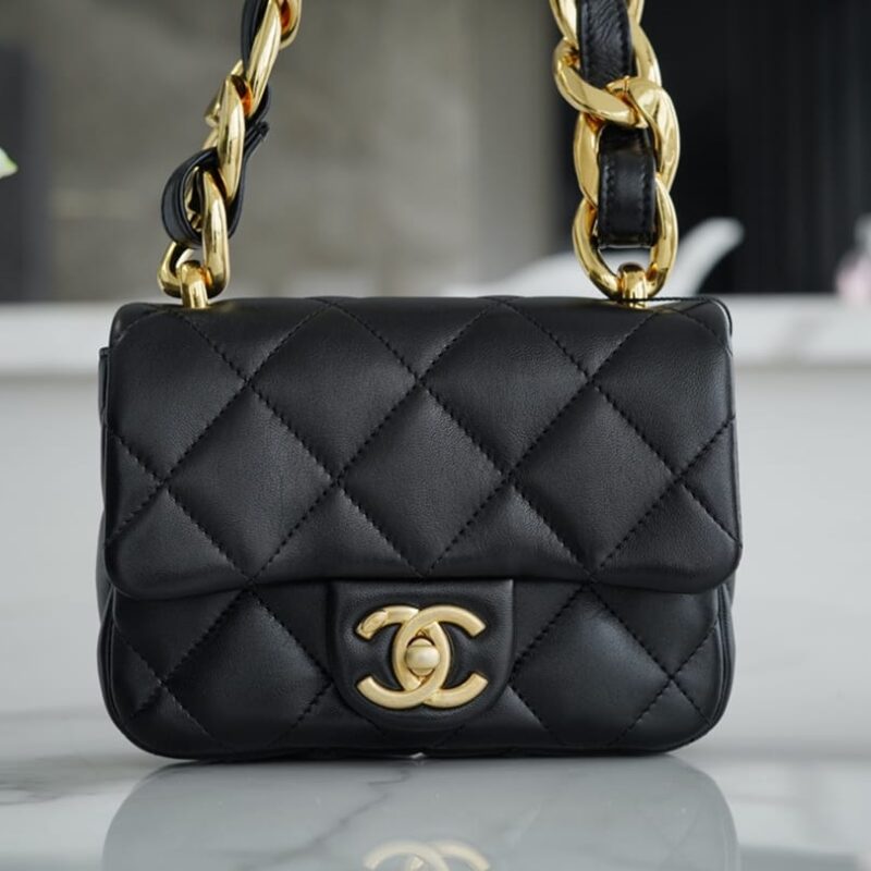 CHANEL CF 17CM Mini方胖子粗链条cf腋下包 AS3213