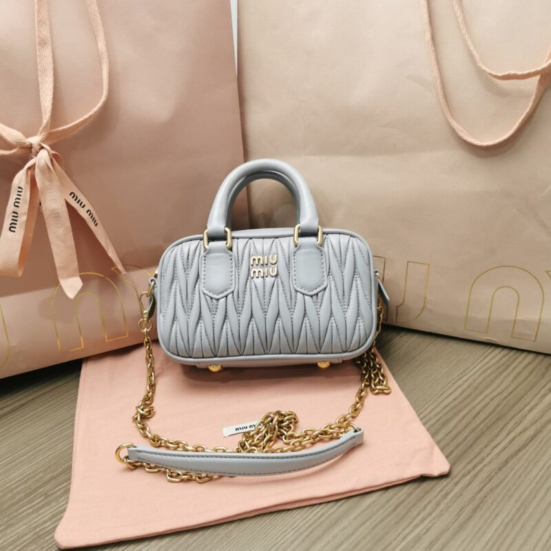 MIUMIU缪缪进口小羊皮新品too pretty保龄球手袋5BP077