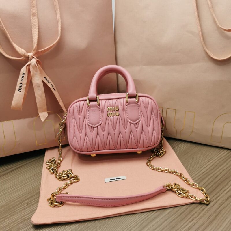 MIUMIU缪缪进口小羊皮新品too pretty保龄球手袋5BP077