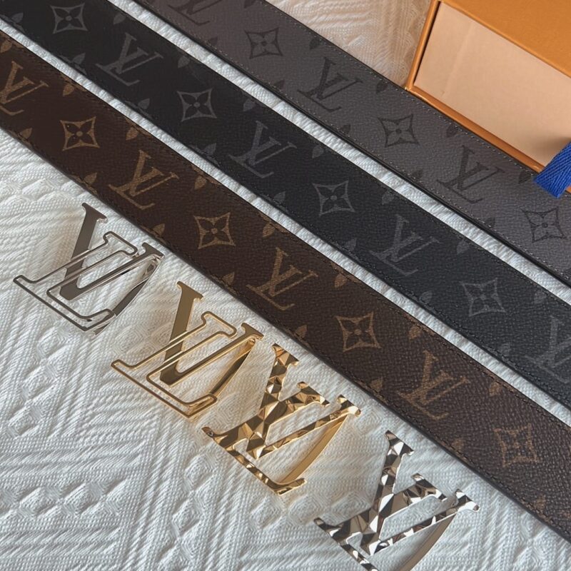 LV/路易威登 经典Monogram 图案Dove 双面腰带4.0cm