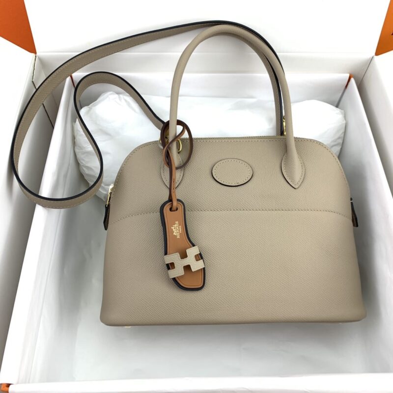 Hermès bolide 27cm epsom leather 81 斑鸠灰 Gris tourterelle 金扣 蜜蜡线全手缝