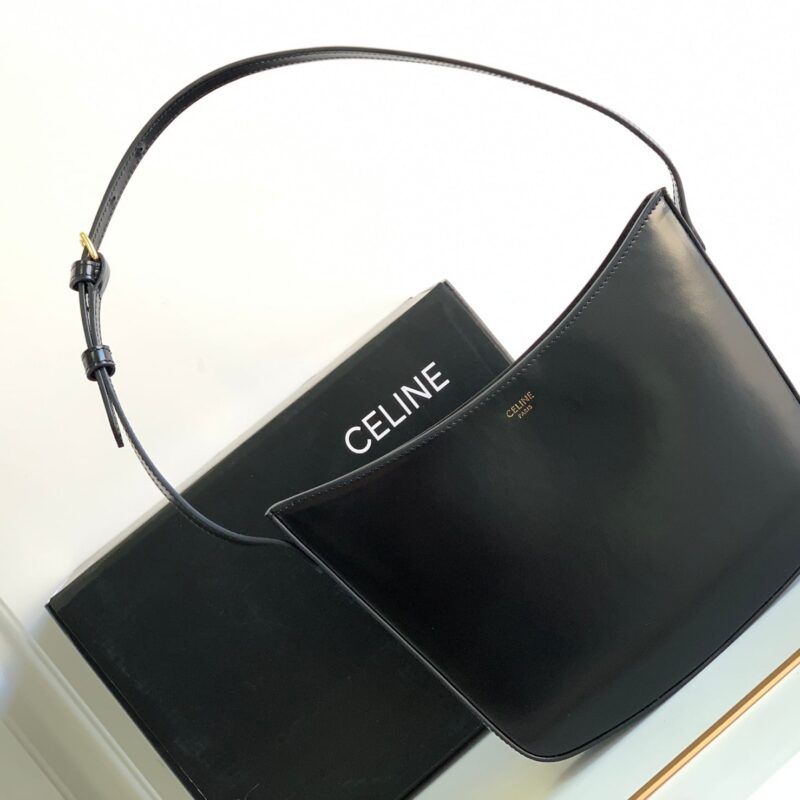 CELINE赛琳CROQUE中号亮泽牛皮革手袋112273