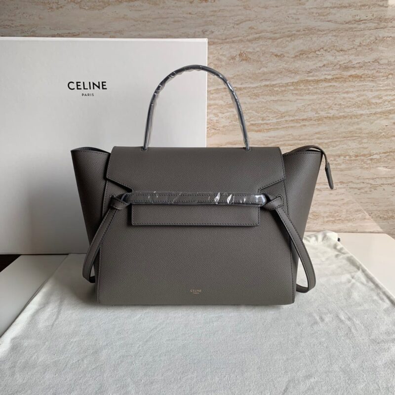 CELINE赛琳水晶灰掌纹BELT MINI迷你粒面小牛皮手袋189103