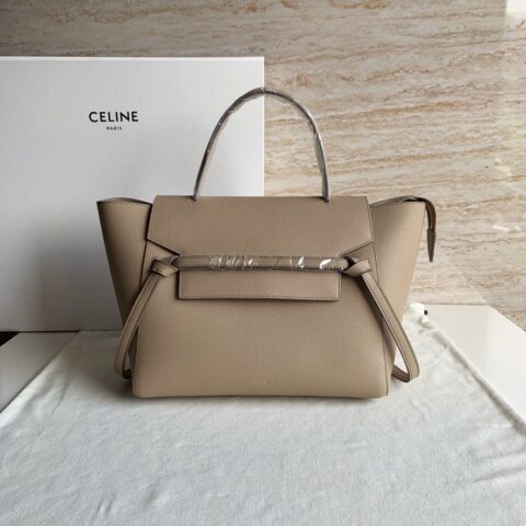 CELINE赛琳裸粉色掌纹BELT MINI迷你粒面小牛皮手袋189103