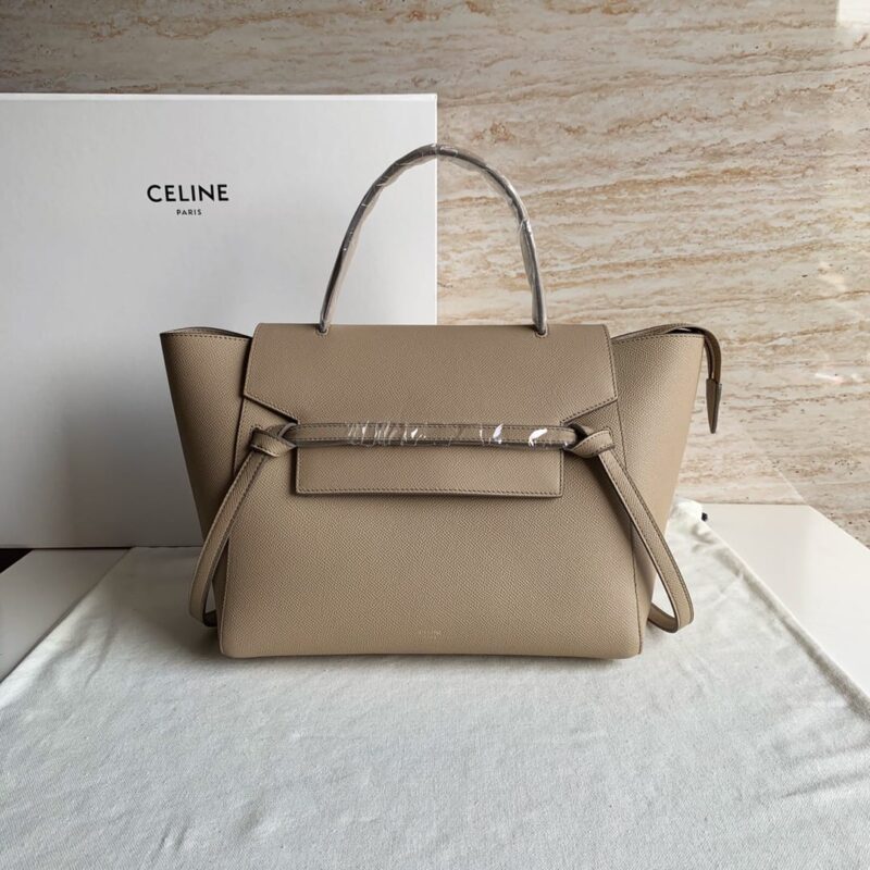 CELINE赛琳裸粉色掌纹BELT MINI迷你粒面小牛皮手袋189103