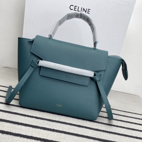 CELINE赛琳普鲁士蓝掌纹BELT MICRO超小号粒面小牛皮手袋189153