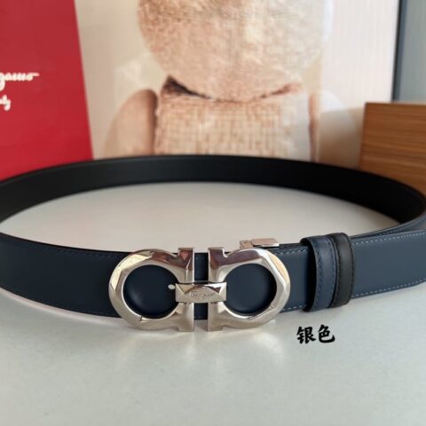 FERRAGAMO菲拉格慕   精品上乘材质男士3.5cm腰带