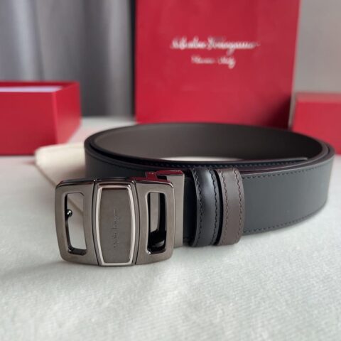 FERRAGAMO菲拉格慕 精品上乘材质男士3.5cm腰带