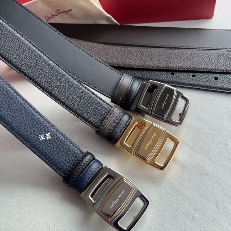 FERRAGAMO菲拉格慕 精品上乘材质男士3.5cm腰带