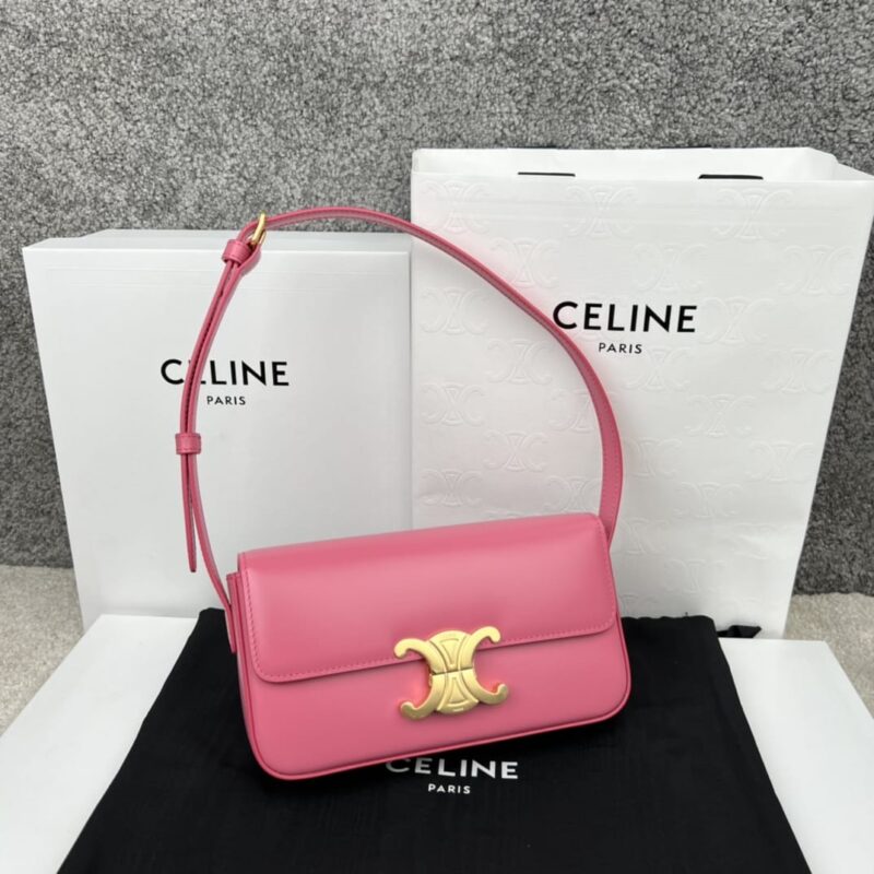 CELINE赛琳TRIOMPHE亮面牛皮革肩背包194143