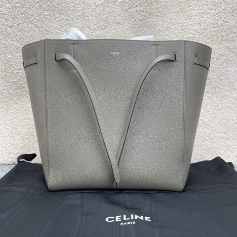 CELINE赛琳CABAS PHANTOM大象灰小号柔软粒面小牛皮肩背包189023