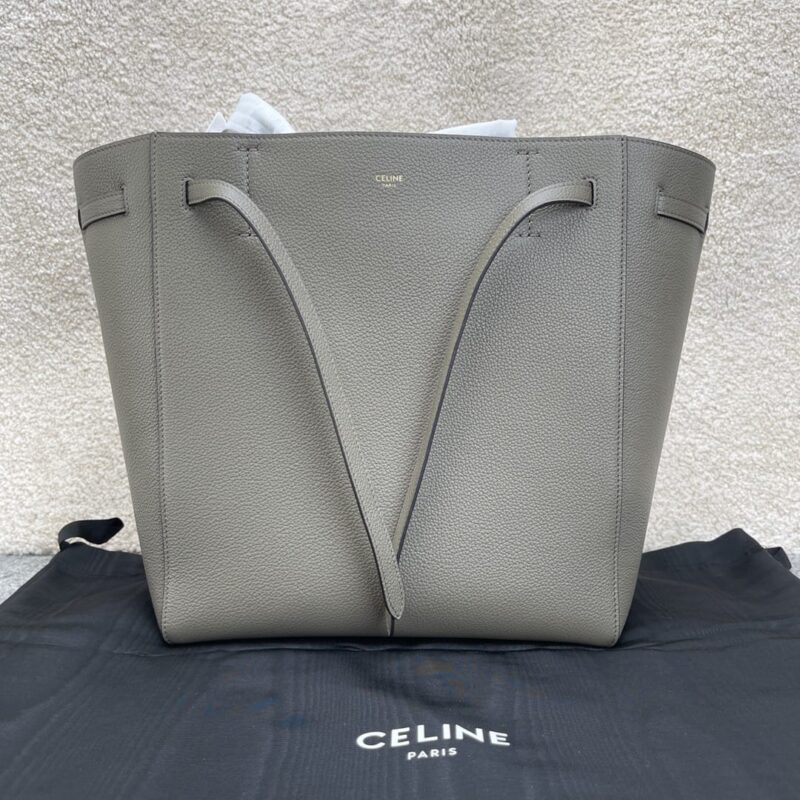 CELINE赛琳CABAS PHANTOM大象灰小号柔软粒面小牛皮肩背包189023