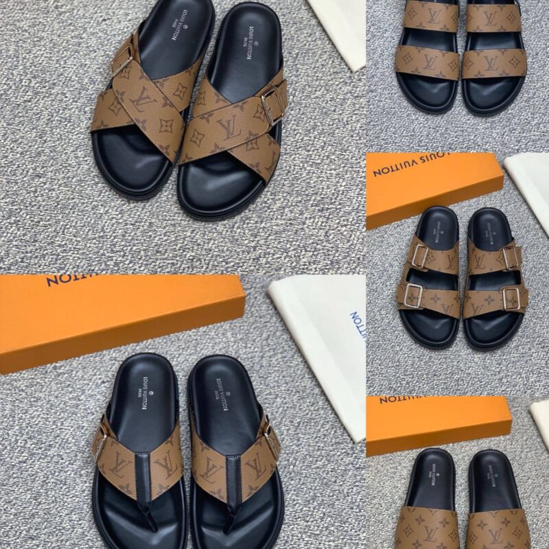 LV/路易威登 采用经典的PVC与黑色鞋底男士运动鞋