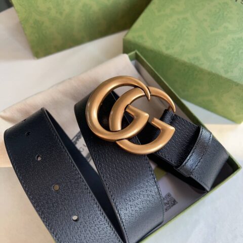 Gucci古驰 采用进口牛皮精工制作男士3.8cm腰带