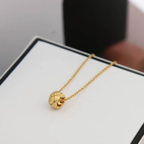 新款☑️CHANEL香奈儿2022 COCO CRUSH菱格小金豆项链