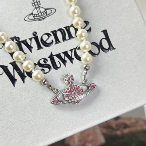 新款☑️ Vivienne Westwood西太后满钻土星珍珠项链