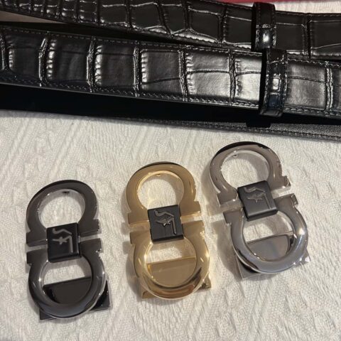 Ferragamo菲拉格慕   精致8字金属扣男士3.8cm腰带