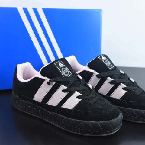 Adimatic Low"Core Black/Light Pink"马蒂奇系列低帮复古鲨鱼“翻毛黑淡粉货号:GY2092