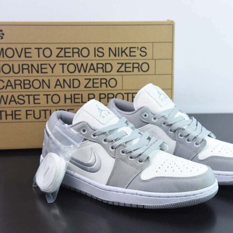 Air Jordan 1 AJ1 Low 乔丹1代 低帮篮球鞋/灰白 「小Dior配色」刺绣logo 货号:DV0426-012