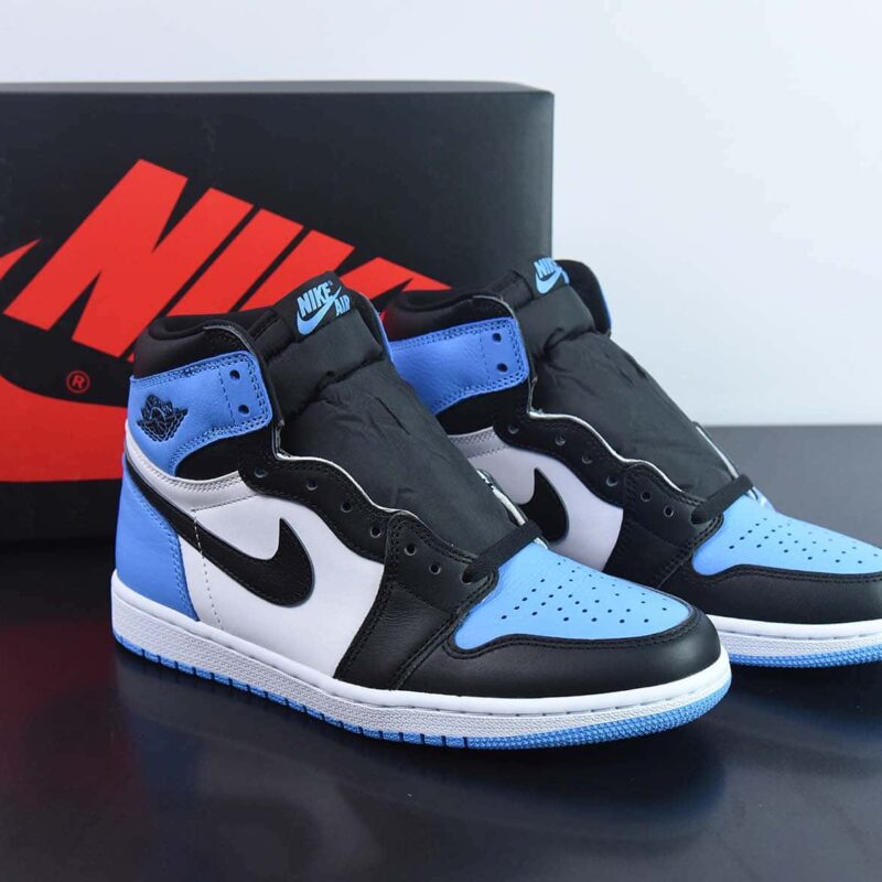 Air Jordan 1 High OG "UNC Toe" AJ1 乔1黑蓝脚趾高帮运动鞋 货号:DZ5485-400