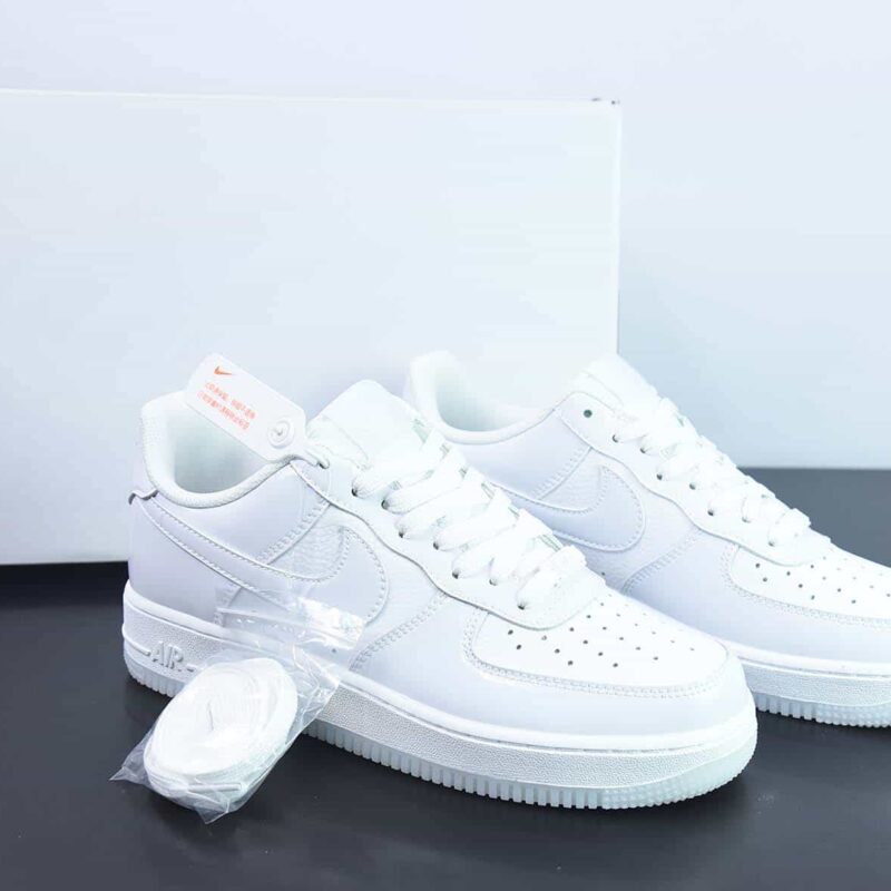 Nike Air Force 1’07 Low"White Pearlescent"空军一号经典低帮百搭休闲运动板鞋“漆皮全白珠光”货号:HP3656-522