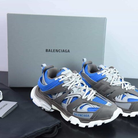 巴黎世家BALENCIAGA Track LED Trainers 3.0代复古野跑姥爹潮流百搭慢跑鞋“灰蓝”542436 W2FSA 8123