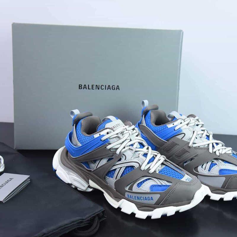 巴黎世家BALENCIAGA Track LED Trainers 3.0代复古野跑姥爹潮流百搭慢跑鞋“灰蓝”542436 W2FSA 8123