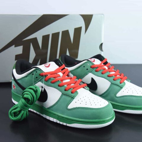Nike Dunk Low PRO Se 白绿低帮运动鞋 喜力 联名款 货号：304292 302