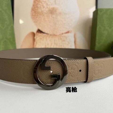 GUCCI古驰 圆形互扣式双G腰带