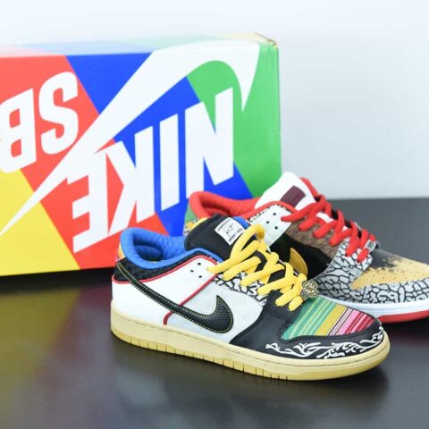 NK SB Dunk Low " What The Paul " 彩色拼接 不对称鸳鸯低帮运动鞋 货号:CZ2239-600