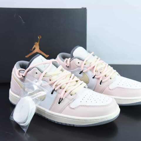 NK  Air Jordan 1 Low AJ1 乔1定制版 绑带解构 运动文化篮球鞋 货号：553558-053