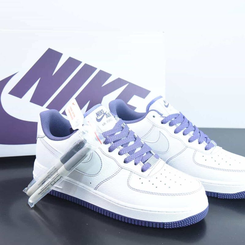 Nike Air Force 1’07 Low"White/Purple Reflectiv"空军一号“皮革白葡萄紫3M天使反光”货号:MM3603-025