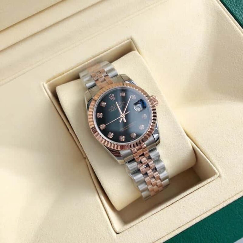 ROLEX- 劳力士日志型女款装载瑞士ETA-2671机芯天然真钻腕表