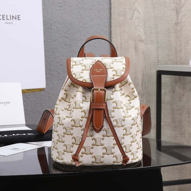 【特级品质 全钢五金】 CELIN新品系列|FOLCO TRIOMPHE CANVAS迷你小背包编号:197662CAS.04LU