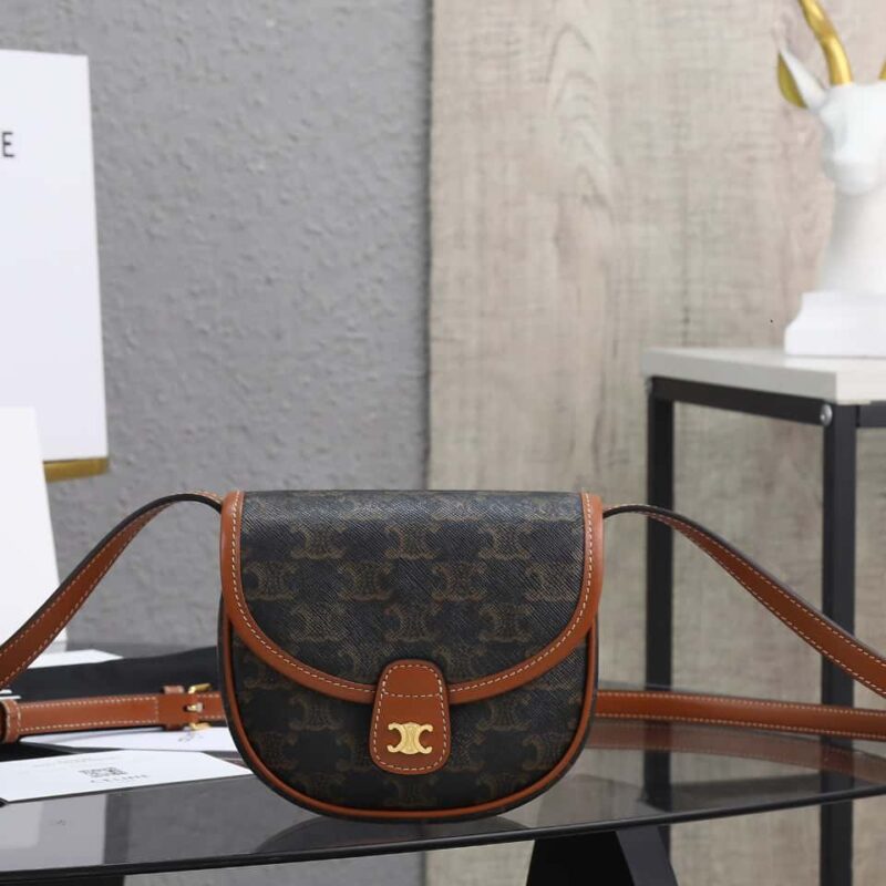【特级品质 全钢五金】胶囊系列上线 CELINE 2022新色马鞍包款号:196702