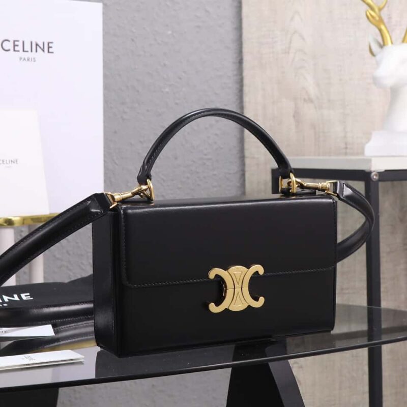 特级品质 全钢五金 CELINE|秋冬秀场新品 新款盒子包BOX TRIOMPHE 凯旋门方盒子编号:199992CUZ.04LU