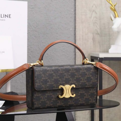 特级品质 全钢五金 CELINE|秋冬秀场新品 新款盒子包BOX TRIOMPHE 凯旋门方盒子编号:199992CUZ.04LU